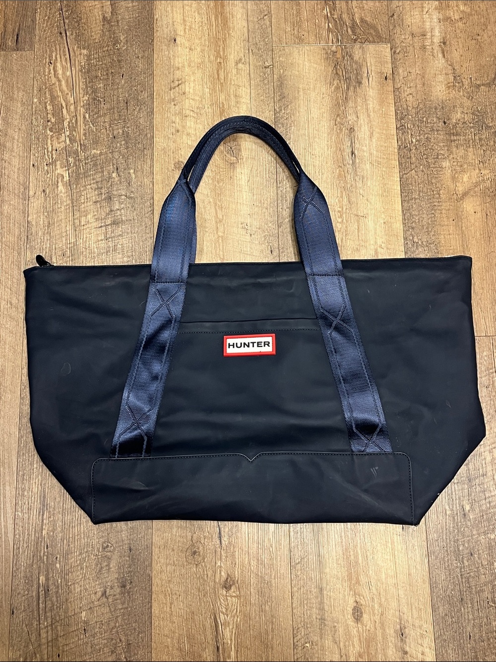Hunter For Target Navy Rubber, Yellow Canvas, XL Tote/Carry-on Weekender Bag💛